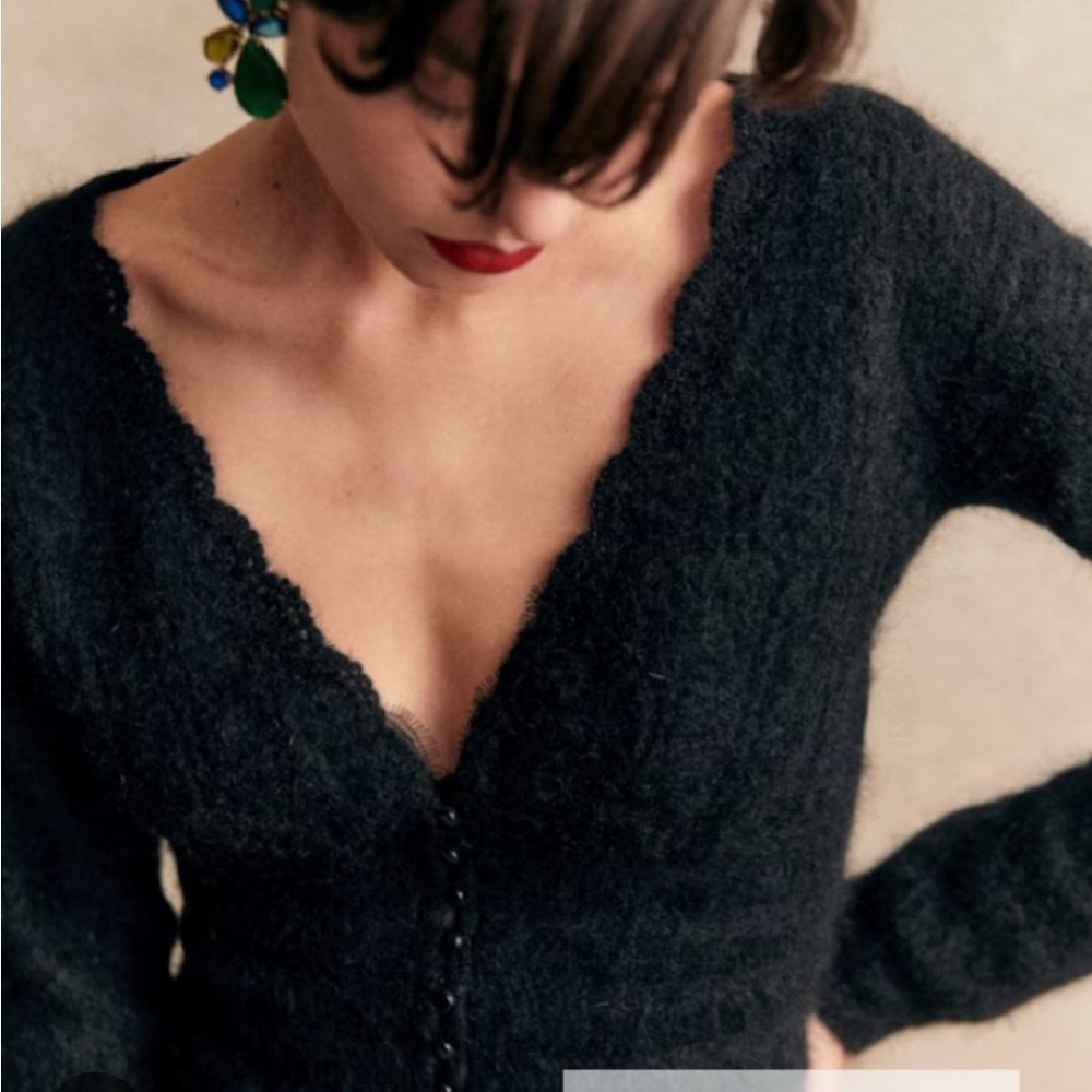 Sezane Suzanne Black Women's Sweater